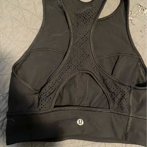 Black Lululemon High Neck Bra